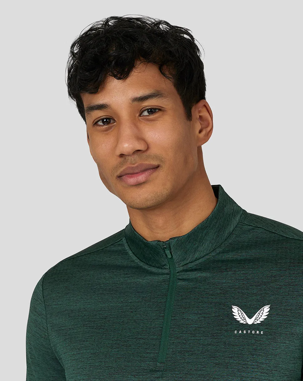 Men's Active Marl Quarter Zip - Green