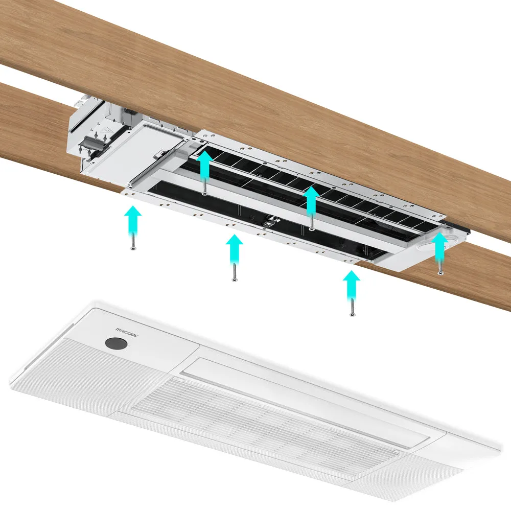 MRCOOL DIY Mini Split 18,000 BTU Single Zone Ceiling Cassette Ductless Air Conditioner and Heat Pump with 25 ft. Install Kit - DIY-18-HP-CASS-230C25