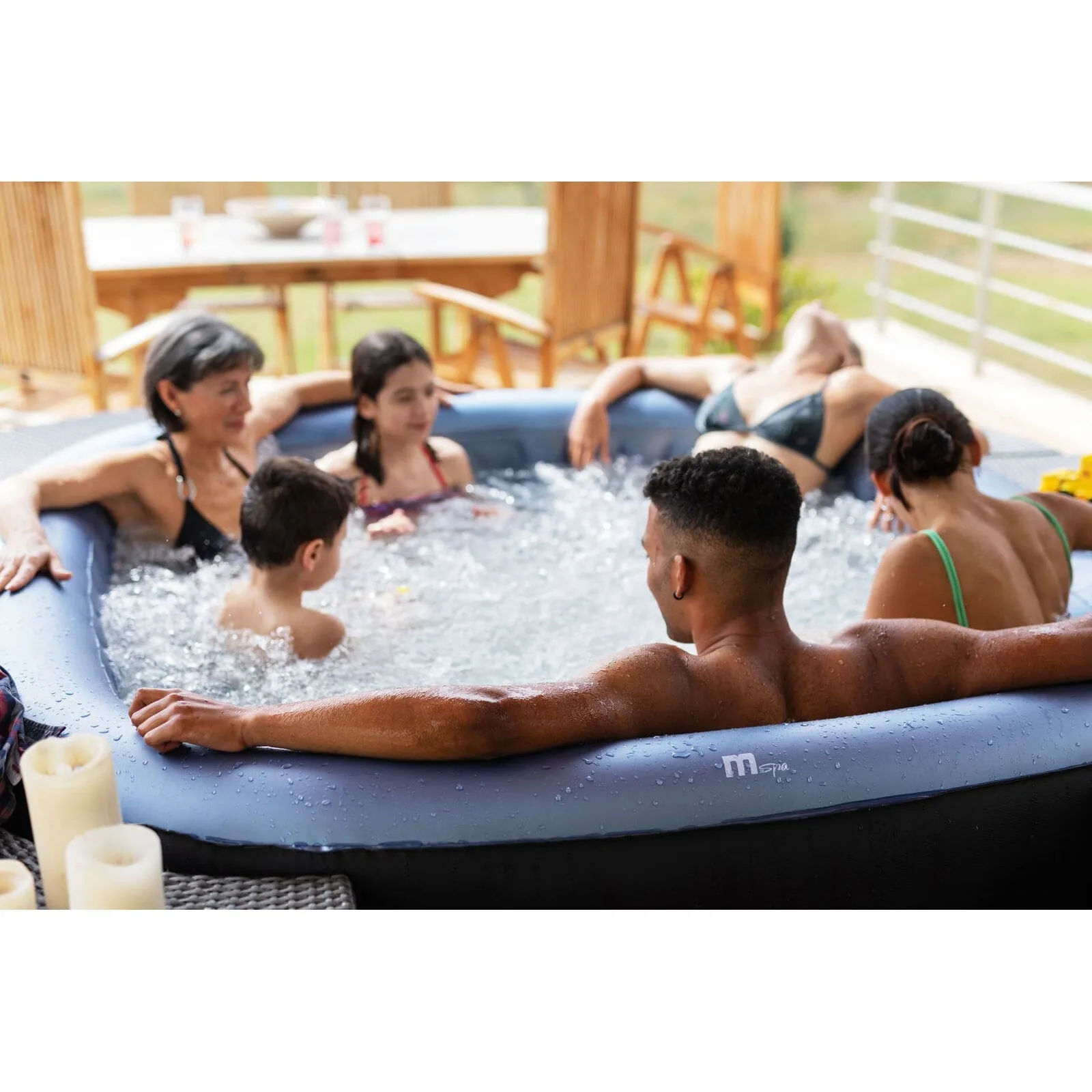 MSPA COMFORT Tekapo 6 Person Square Inflatable Tot Tub Spa