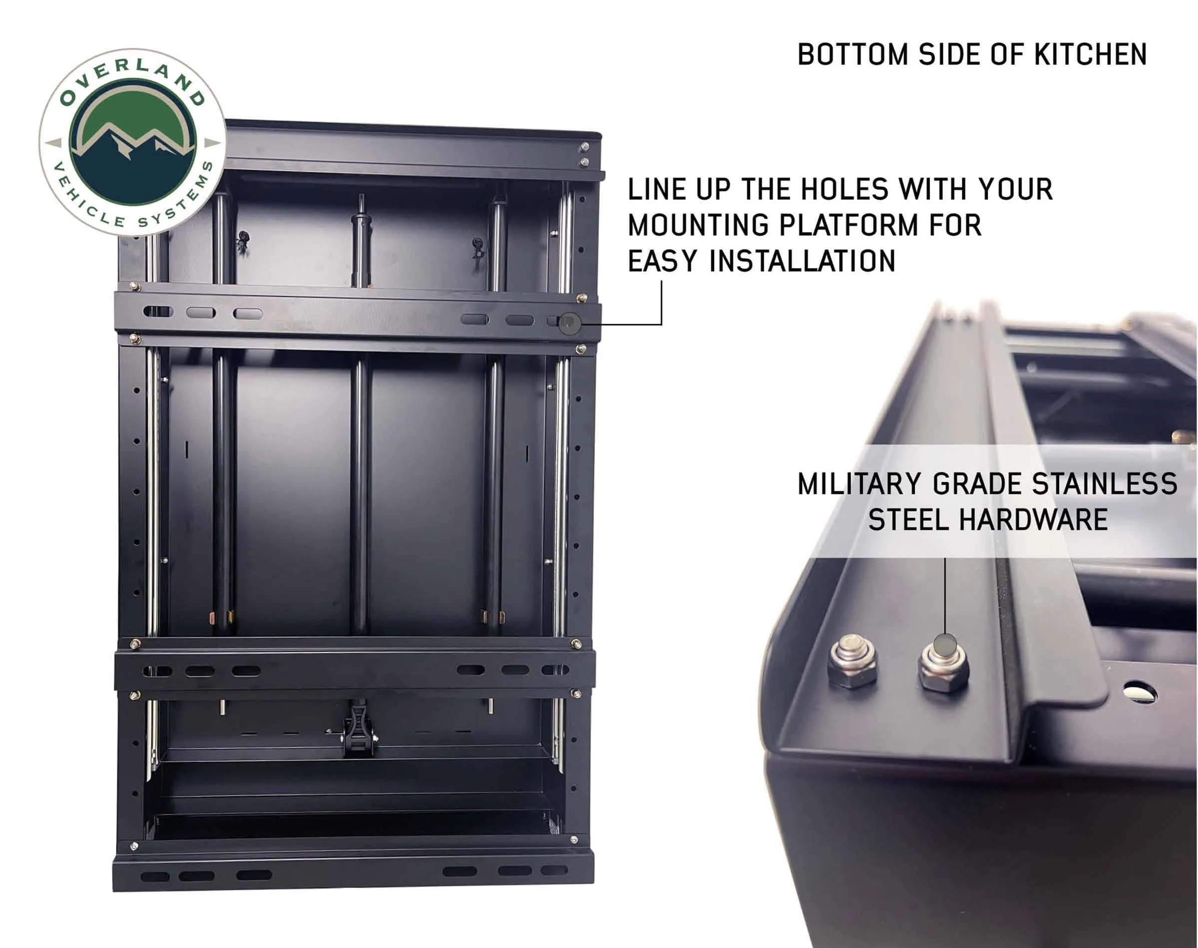 Overland Vehicle Systems Camp Cargo Box Kitchen With Slide Out Sink, Cooking Shelf And Work Station