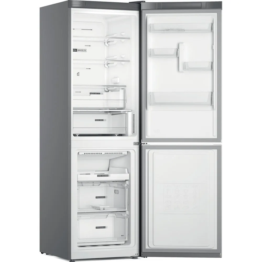 Whirlpool 335L Freestanding Fridge Freezer - Optic Inox | W7X82OOXUK