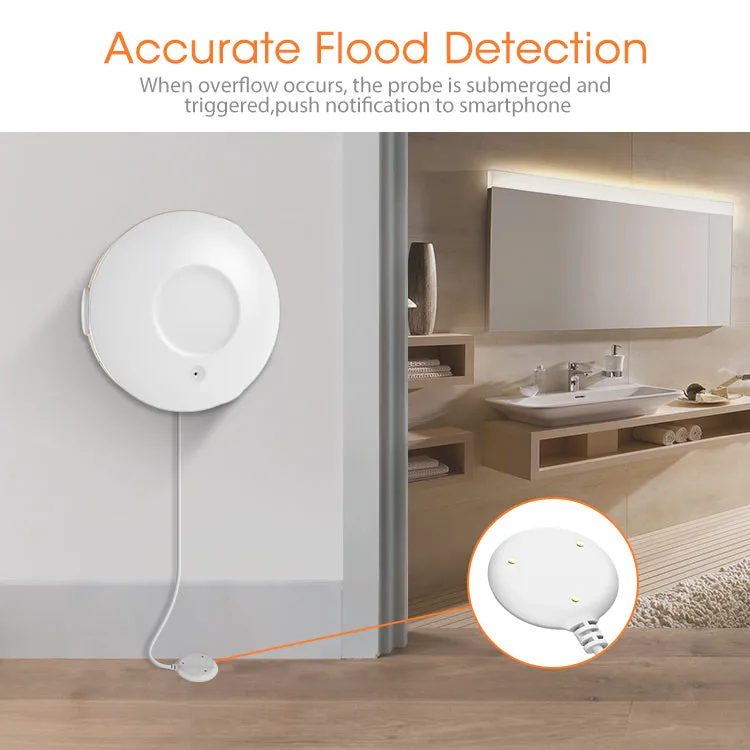 ZigBee water leak sensor detector Alexa, Google, HomeKit