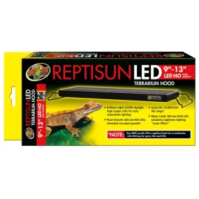 ZOO MED REPTISUN LED HO TERRARIUM HOOD 9-13"